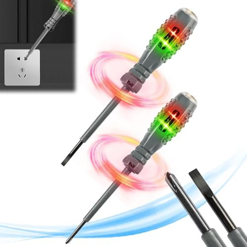 LQQDREX High Torque Alloy Dual Light Color Light Measuring Electric Pen,Point Contact Test Pen Electric Pen,Induction Electric Pen Screwdriver,Magnetic Screwdriver Head,Induction Screwdriver,Circuit