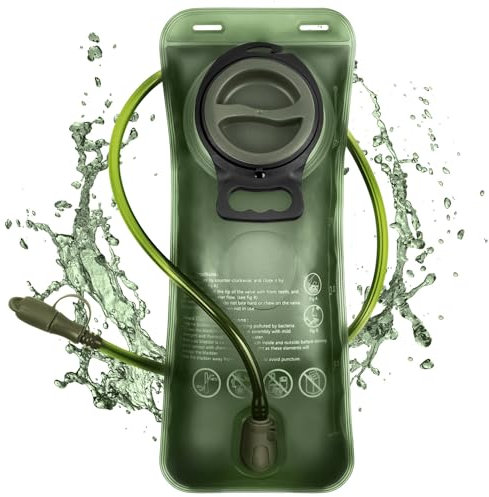 flintronic 2L Bolsa de Agua Portátil, Vejiga de Hidratación, Bolsa de Agua sin BPA, Depósito de Agua a Prueba de Fugas, para Mochila de Senderismo Campamento Ciclismo