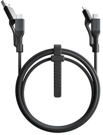 NOMAD Universal USB C Cable 1.5M Kevlar with USB-A and Micro USB Adapters