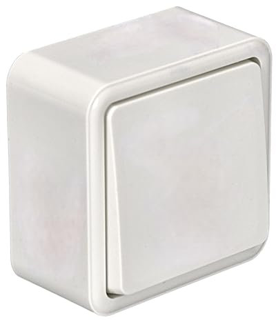 Jandei - Mecanismo Superficie Policarbonato Blanco, 10A 250V (Interruptor)