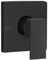 Miscelatore doccia incasso nero opaco in ottone, design squadrato con leva monocomando con installazione con corpo a muro, KUBO