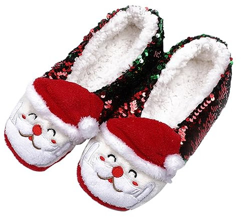 1 Paar mit Pailletten bestickte Schuhe