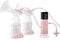 Double Electric Breast Pump Hands Free Breast Pump for Breastfeeding 2 Modes & 9 Suction Levels Low Noise Anti-Backflow Built-in Battery with 2pcs 150ml Milk Bottles