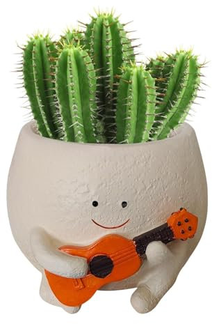 Ysvnlmjy Pot de fleurs en forme de visage souriant | Pots de fleurs uniques | Pot de fleurs en forme de visage souriant | Pot de fleurs unique | Pot de fleurs au design drainant