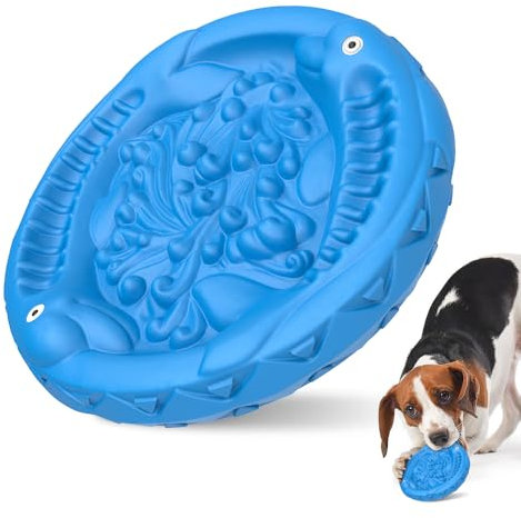 RUXAN Unzerstörbares Hundespielzeug für Aggressive Kauer - Langsame Fütterung Mit Milchgeschmack - Naturkautschuk Interaktives Spielzeug für Mittlere/Große Hunde