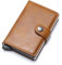 Juttzzei Porte Carte de crédit Anti-Voleurs - Anti fraude Technologie RFID pour Homme et Femme, Porte Feuille Intelligent, Poche Minimaliste, Porte Carte Mince, Etui pour Carte de crédit (Marron)