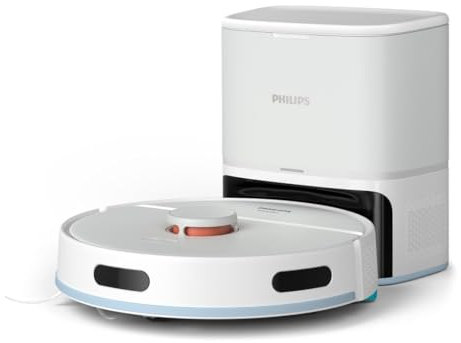 Philips 2000 Series Robot Vacuum Cleaner - 2700 Pa Suction, Laser Navigation, HomeRun App, Auto Emptying Station, 130 minutes Working Time, Carpet Mode (XU2100/20)