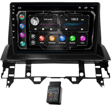 9 Android 13 Car Radio Für Mazda 6 2002-2008 Autoradio USB Bluetooth 8 Core Autoradio DAB+Radio CarPlay Android Auto Navi Bluetooth DAB+Radio WiFi FM Radio (2GB RAM+32GB ROM)