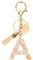 Yeenano Porte Clés,Lnitiale Letter A Keychains Fille Pendentif en Forme Cœur Porte Clés Gland Or Porte Clef Main Sac à Dos Cadeau Décoration de Voiture pour Femme Fille Personnalisée Lettres Keychain