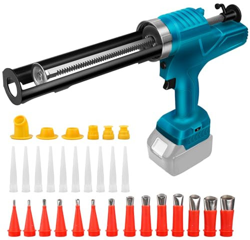 Akku Kartuschenpistole Kompatibel mit Makita 18V (Ohne Akku), Elektrische Kartuschenpresse Silikonpistole für 310 ml Kartuschen Caulking Gun 6 Geschwindigkeiten für Abdichten, Spachteln, Auslaufsicher