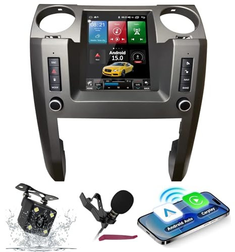 Android 15 Car Radio Navi for L-and Rover Discovery 3 LR3 2003-2011 9.7Screen Car Multimedia Player with Carplay GPS Navigation Bluetooth 5.0 HIFI FM 5G-WiFi SWC DSP MIC Camera,8G+256G