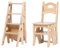 Chaise échelle pliable portable en bois, escabeau multifonctionnel, 4 marches