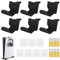 6 unidades de soportes de pared para controlador de PS3/PS4/PS5/Xbox 360/Xbox One/S/X/Elite/Series S/Series X, soporte para controlador de videojuegos y auriculares (negro)