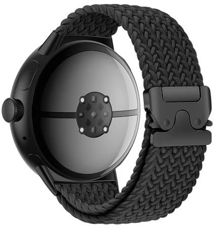 MYAPULUA Geflochtenes Solo Loop für Google pixel watch 4/3 45mm Armband 41mm/pixel watch 2/1 Armband 41mm Herren/Damen,Fallschirmverschluss Elastisches Nylon Sportarmband Armbänder