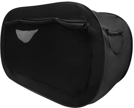 Pop Up Bettzelt Sichtschutzzelt mit Moskitonetz Pop Up Zelt 1-2 Personen Faltbar Betthimmel Betttunnel 190cm-Lang 1m-Hoch 90cm-Breit Mit 2-Wege-Metall-Reißverschluss Aufbewahrungstasche