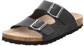 Natural Sense Unisex Hausschuhe Pantolette Sandale Leder Navy 1152940