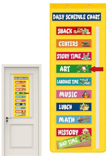 Besreey Klassenplan,Tageskalender Mit AktivitÄtskarten - Lernorganisation FÜr Routinen In Kindergarten Vorschule Tagesbetreuung Und FÖrderbedarf Morgenkreis