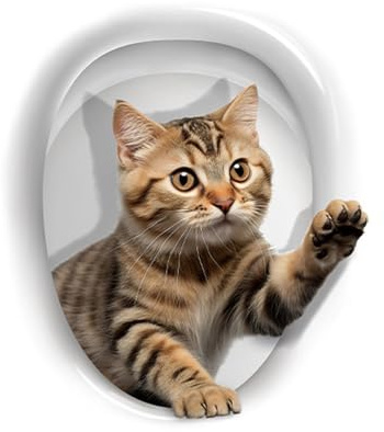 Fensteraufkleber mit Katzenmotiv, abnehmbarer Katzenaufkleber, dekorative Wandaufkleber für Auto, Badezimmer, Wand, WC-Sitz, Wassertank