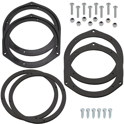 Kit 2 Adaptateurs/supports de haut-parleurs Ø165 mm portière avant/arrière | Compatible avec Fiat 500 Panda Punto Grande Ducato Opel Astra Peugeot Boxer Dacia Dokker Lodgy Sandero