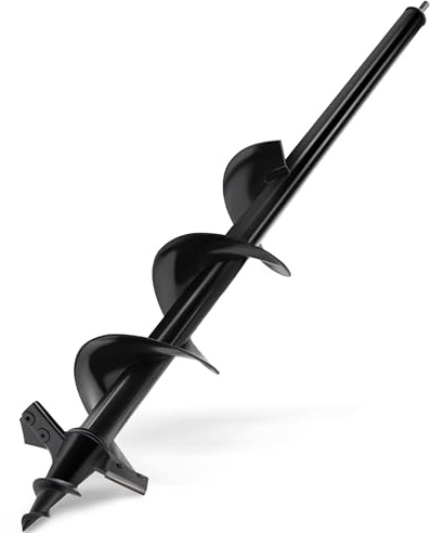 SYITCUN Auger Drill Bit for Planting - 4X24 Heavy-Duty Auger Post Hole Digger for Fence- 1/2 Hex Drive Drill