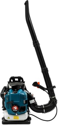 Soffiatore foglie posteriore benzina aspiratore soffiatore giardino 75,6 CC 2600 W, strumento da giardinaggio professionale, motore a 4 tempi, velocità regolabile, comfort zaino per la pulizia del