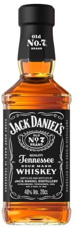 Jack Daniel's Old No. 7 Tennessee Whiskey 0,2 l - 40% Vol. | Handliche 200-ml-Flasche; ideal als kleines Geschenk & zum Mitnehmen; Karamell & Vanille