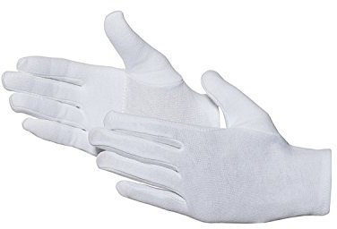 Jah 580 Baumwollhandschuh 12 Paar oekotex mittelschwer verstärkt weiß Gr. 9