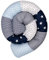 ULLENBOOM ® Baby Kuschelschlange 200x13 cm Blau Hellblau Grau (Made in EU) - Kuschelschnecke in vielen Farben und Größen, Bezug: 100% ÖkoTex Baumwolle, Nackenrolle, Kopfschutz für Wickeltisch