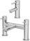 Architeckt® Malmo Bathroom Bath Filler Mixer Tap and Basin Tap Set Deck Mounted Round Twin Lever Handle Modern, Chrome