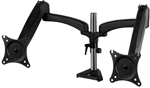 ARCTIC Z2-3D (Gen 3) - Brazo Monitor, Doble Brazo de Soporte Monitor de hasta 34″/34″ Ultrawide, hasta 8 kg, Rotación de 360°, Mejora y Hace Que la Posición de Sentado Sea Ergonómica, USB Hub - Negro