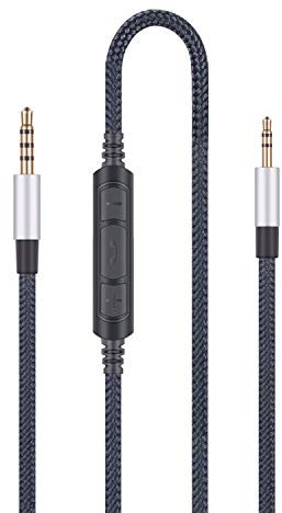 3.5mm to 2.5mm Male Audio Replacement Cable Compatible with Bose oe2, oe2i, AE2, QC35 Headphones, Remote Volume Control & in-Line Mic Cord Compatible with Samsung Galaxy Huawei Android
