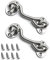 BuxiuGK 2 Pezzi Gancio in Acciaio Inox 3 Pollici/75mm,Gancio per Finestra con 8 Viti di Montaggio per Porta Fienile, Armadio, Finestra,Argento