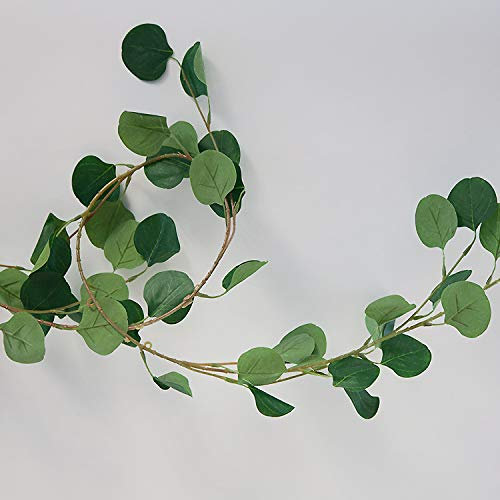 Girlande mit künstlichen Apfelbaum-Blättern, 2 m, 2 Farben lang, für Hochzeiten, Grün, grün, 2 m