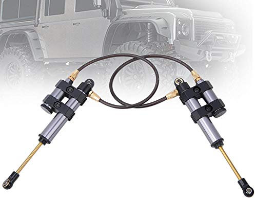 RC Stoßdämpfer, 2 Stück Metall RC Dämpfer mit Feder Kompatibel mit SCX10 D90 1/10 RC Car(100mm / 3.9in-Titan)
