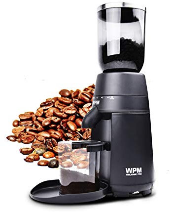 Hanchen Elektrische Kaffeemühle, 250 g, professionelle Kaffeemühle, mit konischer Klinge aus Edelstahl, Dicke 25 Stufen für Zuhause und Geschäft