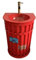 F-HOME Lavabo, Lavabo in Ferro Stile Industriale Lavandino retrò Creativo Lavandino del Ristorante del Bar della Cucina del Bagno Domestico (Colore : Rosso)