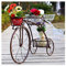 YOGANHJAT Blumenständer Metall, Kreatives Fahrrad Blumentreppe, 3 Tier Metall Pflanzenständer für Garten Ecke Balkon Wohnzimmer 82 x 24 x 51cm,Braun
