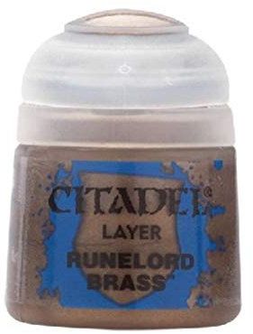 Games Workshop Citadel Runelord Base Paint Pot - Brass, Black