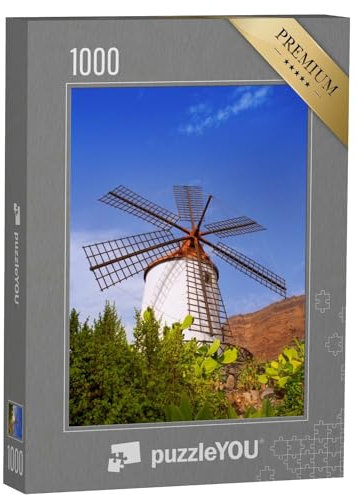 puzzleYOU: Puzzle 1000 Teile „Windmühle EL Molino de Mogan auf Gran Canaria“ – aus der Puzzle-Kollektion Spanien