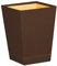 Rhodia 194617C - Papierkorb 27x27x32cm, aus Kunstleder, elegant und praktisch, 1 Stück, Bronze