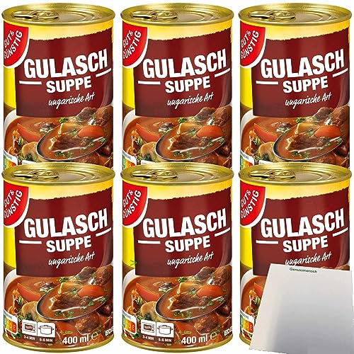 G&G Gulaschsuppe ungarische Art 6er Pack (6x400ml Dose) + usy Block