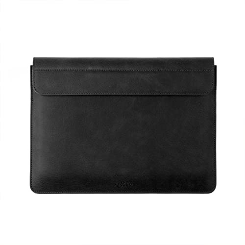 FIXED Oxford für MacBook | Ledertasche aus ital. Echtleder | Handgenäht in Tschechien (MacBook Pro 13/iPad Pro 12.9, Black)