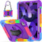 SEYMCY Funda infantil para iPad Air de 5ª/4ª generación de 10.9 pulgadas 2022/2020, cuerpo completo a prueba de golpes con protector de pantalla, soporte giratorio de 360° y correa de mano, correa de
