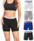 wirarpa Radlerhose Damen Baumwolle Boxershorts Hose unter Kleid Radler Lange Unterhose Mehrfarbig 4er Pack Größe M
