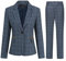 YUNCLOS Tailleur Femme 2 pièces Slim Fit Chic Veste Bureau Travail Blazer Pantalons Constume Ensemble à Carreaux,Bleu,XXL