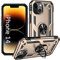 ADDIT iPhone 14 Case with Ring Holder Stand, Magnet Car Mount, Military Grade, Heavy Duty, Gold