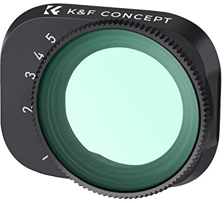 K&F Concept Mini 3,Mini 3 Pro ND Filter, Variabler ND Filter ND2-ND32,1-5 Stop Graufilter kompatibel mit DJI Mini 3 Pro,Mini 3