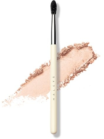 HALEYS Crease Eyeshadow Brush, Medium Fluffy Tapered Brush, Soft, Easy Blending Makeup Tool, Seamless, Multi-tasking Makeup Brush for Cream and Powder, High-end Synthetic Bristles, Vegan + CF