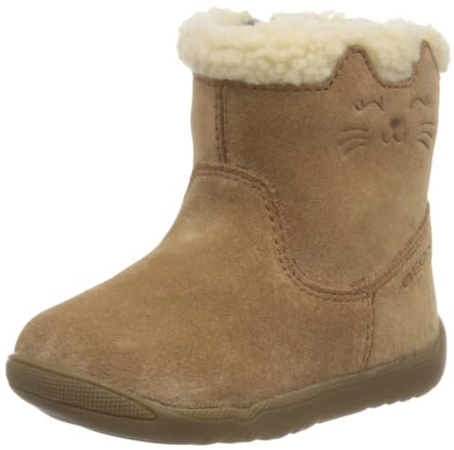 Geox B Macchia Girl B, Caviglia Barca Bimba 0-24, Whisky, 18 EU