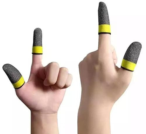 Finger Sleeves - Gants de pouce de jeu mobile Fibre d'argent (lot de 2)